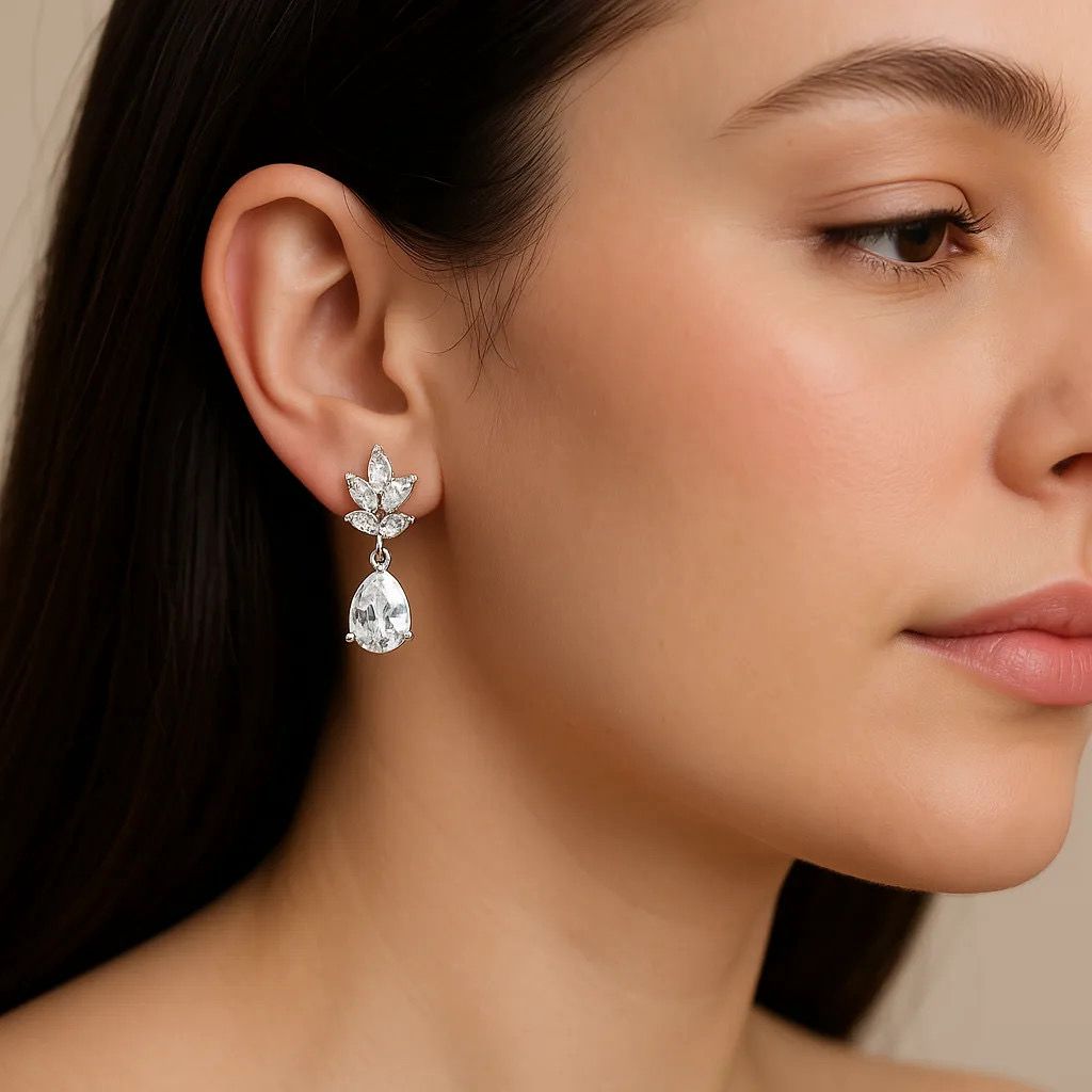 š Premium CZ Diamond Necklace & Earrings Set